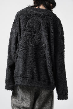 Load image into Gallery viewer, MASTERMIND WORLD SHAGGY CARDIGAN (BLACK)
