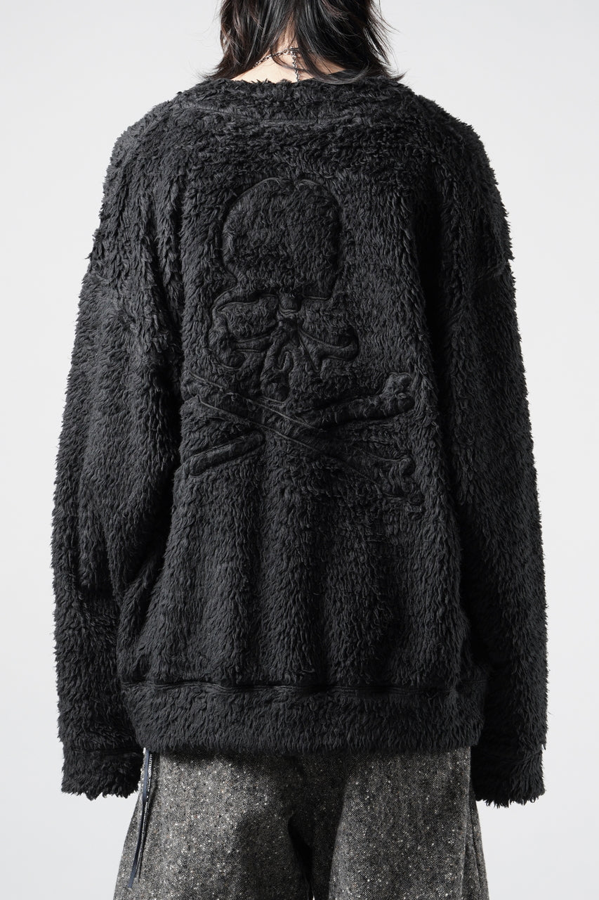 Load image into Gallery viewer, MASTERMIND WORLD SHAGGY CARDIGAN (BLACK)