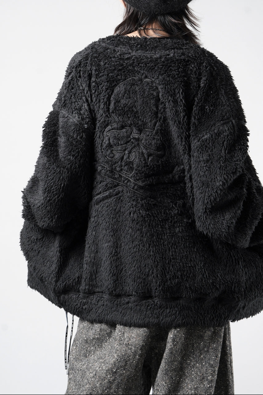 Load image into Gallery viewer, MASTERMIND WORLD SHAGGY CARDIGAN (BLACK)