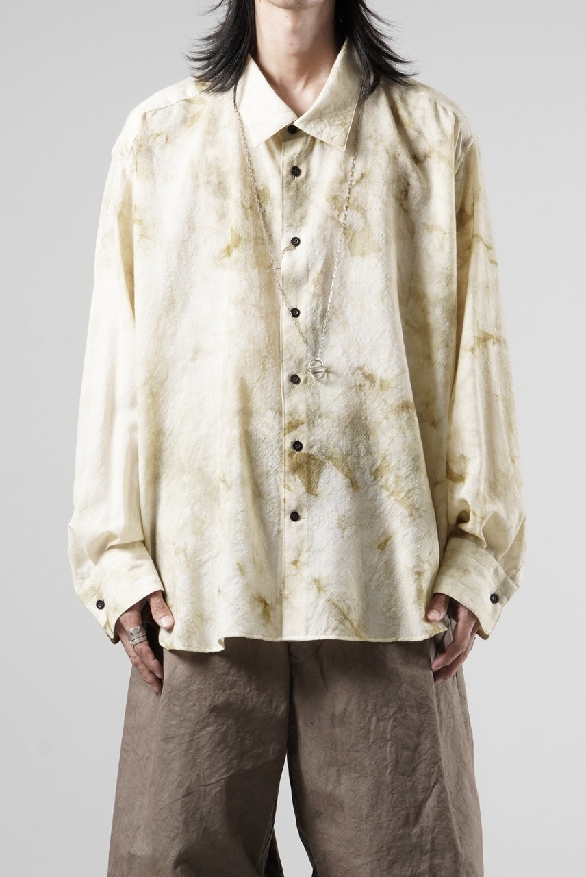 画像をギャラリービューアに読み込む, KLASICA "SH-053-MU" PLAIN BIG SHIRTS / ”KAGO-ZOME" DYED MUSLIN (ECRU)