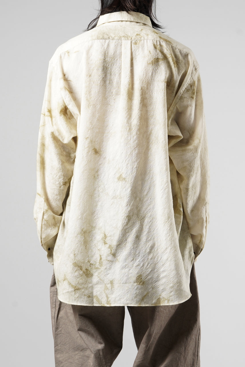画像をギャラリービューアに読み込む, KLASICA "SH-053-MU" PLAIN BIG SHIRTS / ”KAGO-ZOME" DYED MUSLIN (ECRU)