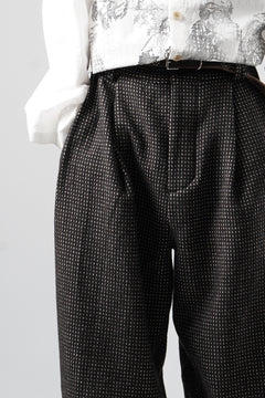 画像をギャラリービューアに読み込む, A TENTATIVE ATELIER exclusive Gale PLEAT WOOLEN PAINTER'S PANTS (DARK BROWN)