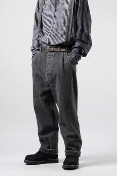画像をギャラリービューアに読み込む, A TENTATIVE ATELIER exclusive George II PAINTER'S CROSS BAND PANTS (WASHED BLACK STRIPE)