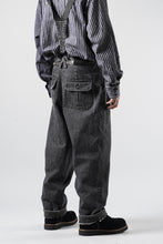 画像をギャラリービューアに読み込む, A TENTATIVE ATELIER exclusive George II PAINTER'S CROSS BAND PANTS (WASHED BLACK STRIPE)