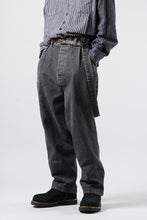 画像をギャラリービューアに読み込む, A TENTATIVE ATELIER exclusive George II PAINTER'S CROSS BAND PANTS (WASHED BLACK STRIPE)