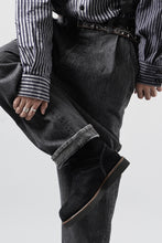 画像をギャラリービューアに読み込む, A TENTATIVE ATELIER exclusive George II PAINTER'S CROSS BAND PANTS (WASHED BLACK STRIPE)