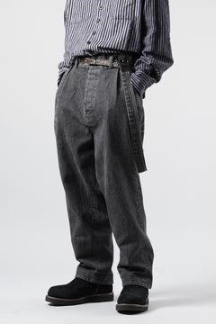 画像をギャラリービューアに読み込む, A TENTATIVE ATELIER exclusive George II PAINTER'S CROSS BAND PANTS (WASHED BLACK STRIPE)