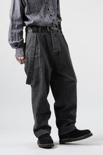 画像をギャラリービューアに読み込む, A TENTATIVE ATELIER exclusive George II PAINTER'S CROSS BAND PANTS (WASHED BLACK STRIPE)