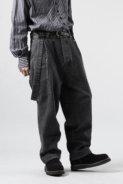 画像をギャラリービューアに読み込む, A TENTATIVE ATELIER exclusive George II PAINTER'S CROSS BAND PANTS (WASHED BLACK STRIPE)