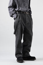 画像をギャラリービューアに読み込む, A TENTATIVE ATELIER exclusive George II PAINTER'S CROSS BAND PANTS (WASHED BLACK STRIPE)