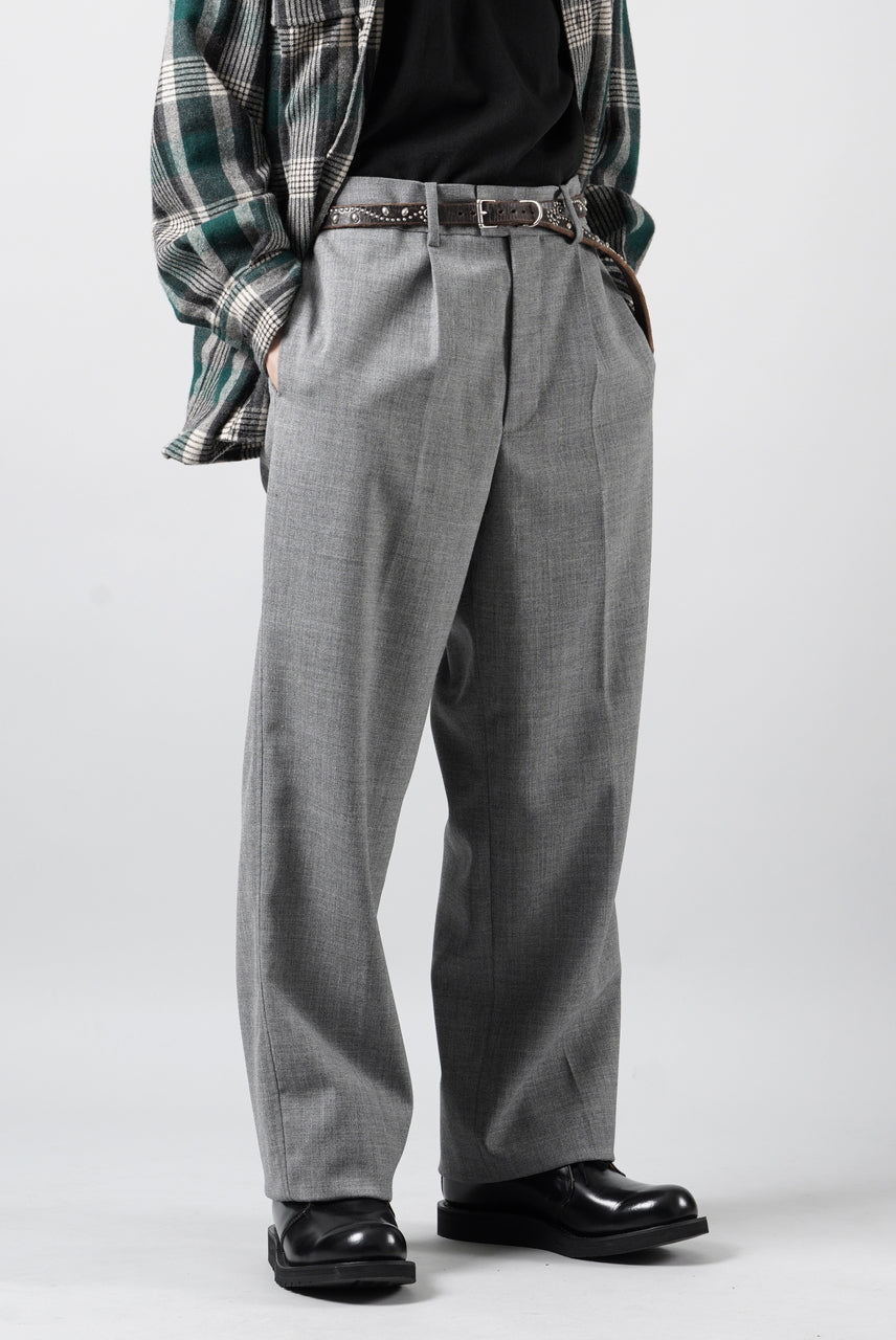 画像をギャラリービューアに読み込む, LASTMAN ONE TUCK SLACKS (GREY)