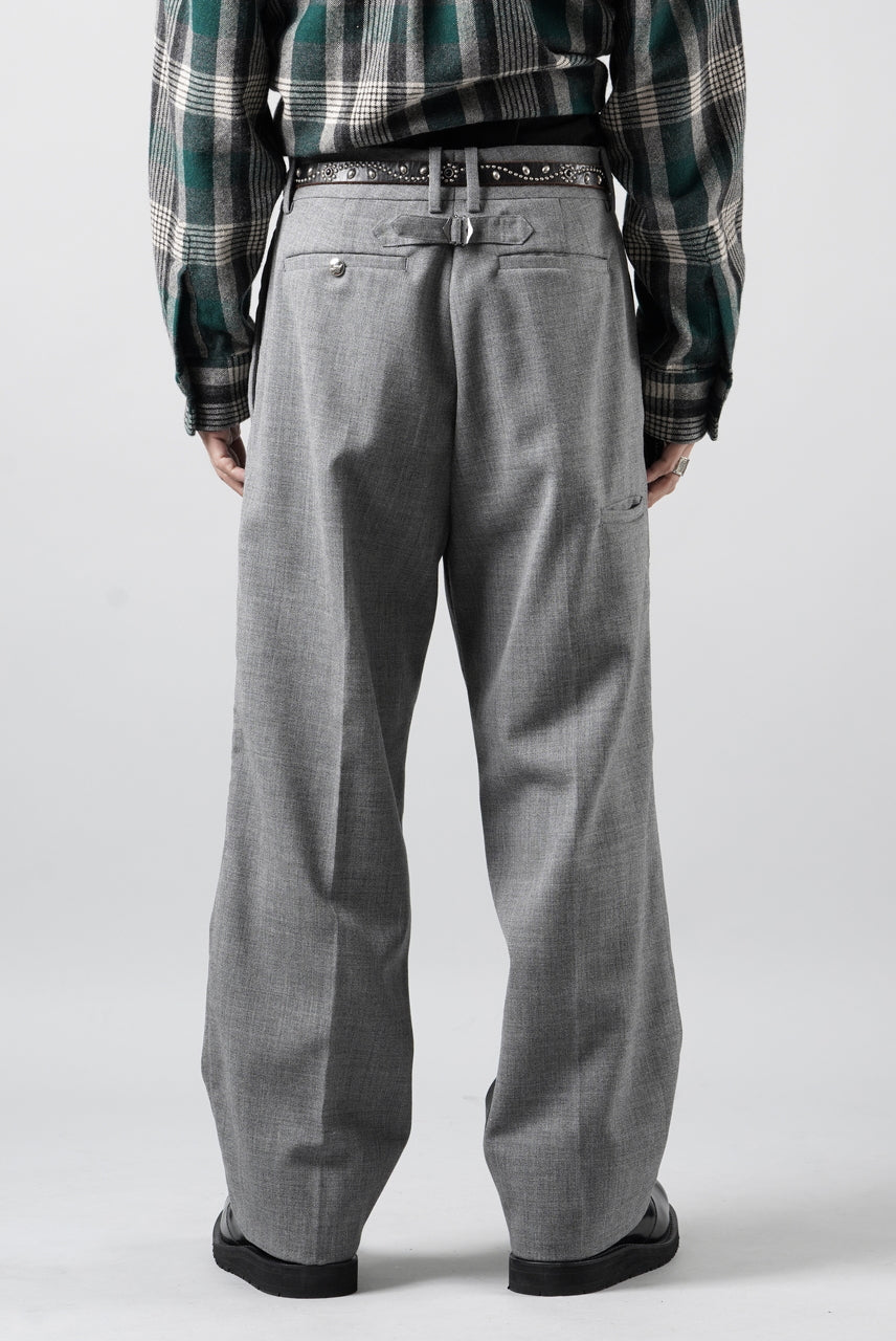 画像をギャラリービューアに読み込む, LASTMAN ONE TUCK SLACKS (GREY)