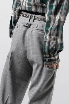 画像をギャラリービューアに読み込む, LASTMAN ONE TUCK SLACKS (GREY)
