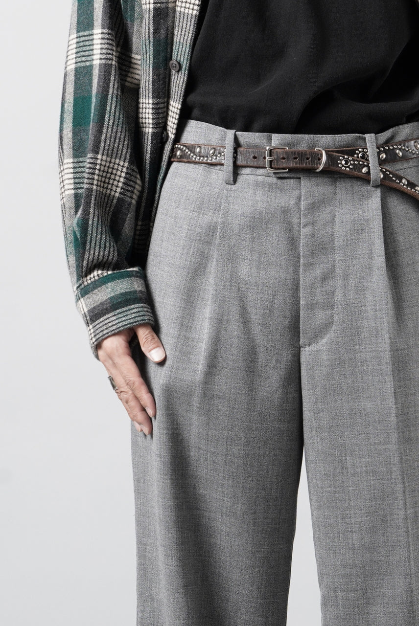 画像をギャラリービューアに読み込む, LASTMAN ONE TUCK SLACKS (GREY)