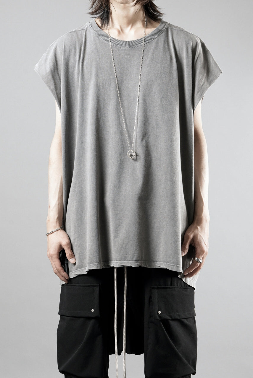 thom/krom FRENCH SLEEVE T-SHIRT / OVERSIZED FIT (DARK USED GREY)の