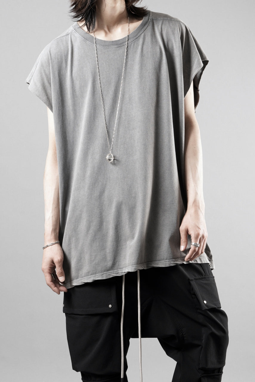 thom/krom FRENCH SLEEVE T-SHIRT / OVERSIZED FIT (DARK USED GREY)の