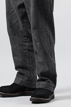 画像をギャラリービューアに読み込む, A TENTATIVE ATELIER exclusive Gysin HAND STITCHES BUCKLE PANTS (WASHED BLACK STRIPE)
