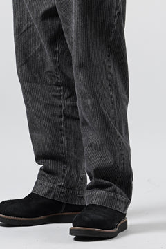 画像をギャラリービューアに読み込む, A TENTATIVE ATELIER exclusive Gysin HAND STITCHES BUCKLE PANTS (WASHED BLACK STRIPE)