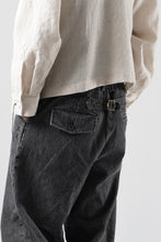 画像をギャラリービューアに読み込む, A TENTATIVE ATELIER exclusive Gysin HAND STITCHES BUCKLE PANTS (WASHED BLACK STRIPE)
