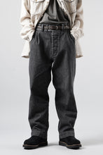 画像をギャラリービューアに読み込む, A TENTATIVE ATELIER exclusive Gysin HAND STITCHES BUCKLE PANTS (WASHED BLACK STRIPE)