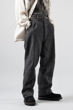 画像をギャラリービューアに読み込む, A TENTATIVE ATELIER exclusive Gysin HAND STITCHES BUCKLE PANTS (WASHED BLACK STRIPE)