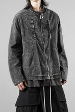 画像をギャラリービューアに読み込む, thom/krom COLLARLESS JACKET / DYED STRETCH COTTON (BLACK MARBLE)【26SS PRE SALE】