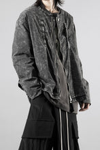 画像をギャラリービューアに読み込む, thom/krom COLLARLESS JACKET / DYED STRETCH COTTON (BLACK MARBLE)【26SS PRE SALE】