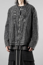 画像をギャラリービューアに読み込む, thom/krom COLLARLESS JACKET / DYED STRETCH COTTON (BLACK MARBLE)【26SS PRE SALE】