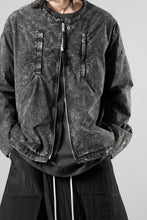 画像をギャラリービューアに読み込む, thom/krom COLLARLESS JACKET / DYED STRETCH COTTON (BLACK MARBLE)【26SS PRE SALE】