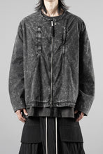画像をギャラリービューアに読み込む, thom/krom COLLARLESS JACKET / DYED STRETCH COTTON (BLACK MARBLE)【26SS PRE SALE】
