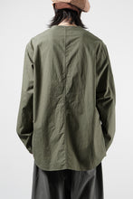画像をギャラリービューアに読み込む, YUTA MATSUOKA collarless shirt / hard twist yarn horse cloth (khaki)