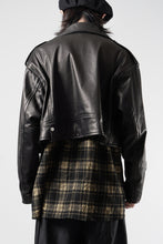 画像をギャラリービューアに読み込む, A LEATHER Short Motor Jacket / LUXE COWHIDE (BLACK)