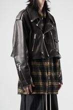 画像をギャラリービューアに読み込む, A LEATHER Short Motor Jacket / LUXE COWHIDE (BLACK)