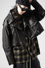 画像をギャラリービューアに読み込む, A LEATHER Short Motor Jacket / LUXE COWHIDE (BLACK)