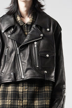 画像をギャラリービューアに読み込む, A LEATHER Short Motor Jacket / LUXE COWHIDE (BLACK)