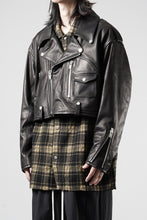 画像をギャラリービューアに読み込む, A LEATHER Short Motor Jacket / LUXE COWHIDE (BLACK)