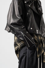 画像をギャラリービューアに読み込む, A LEATHER Short Motor Jacket / LUXE COWHIDE (BLACK)