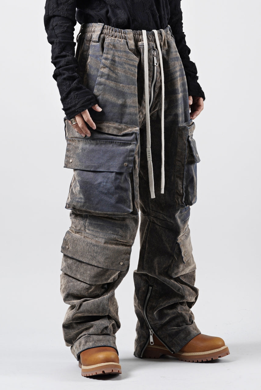 画像をギャラリービューアに読み込む, A.F ARTEFACT MULTI CARGO POCKET PANTS / ENZYME WASHED DENIM (BEIGE)