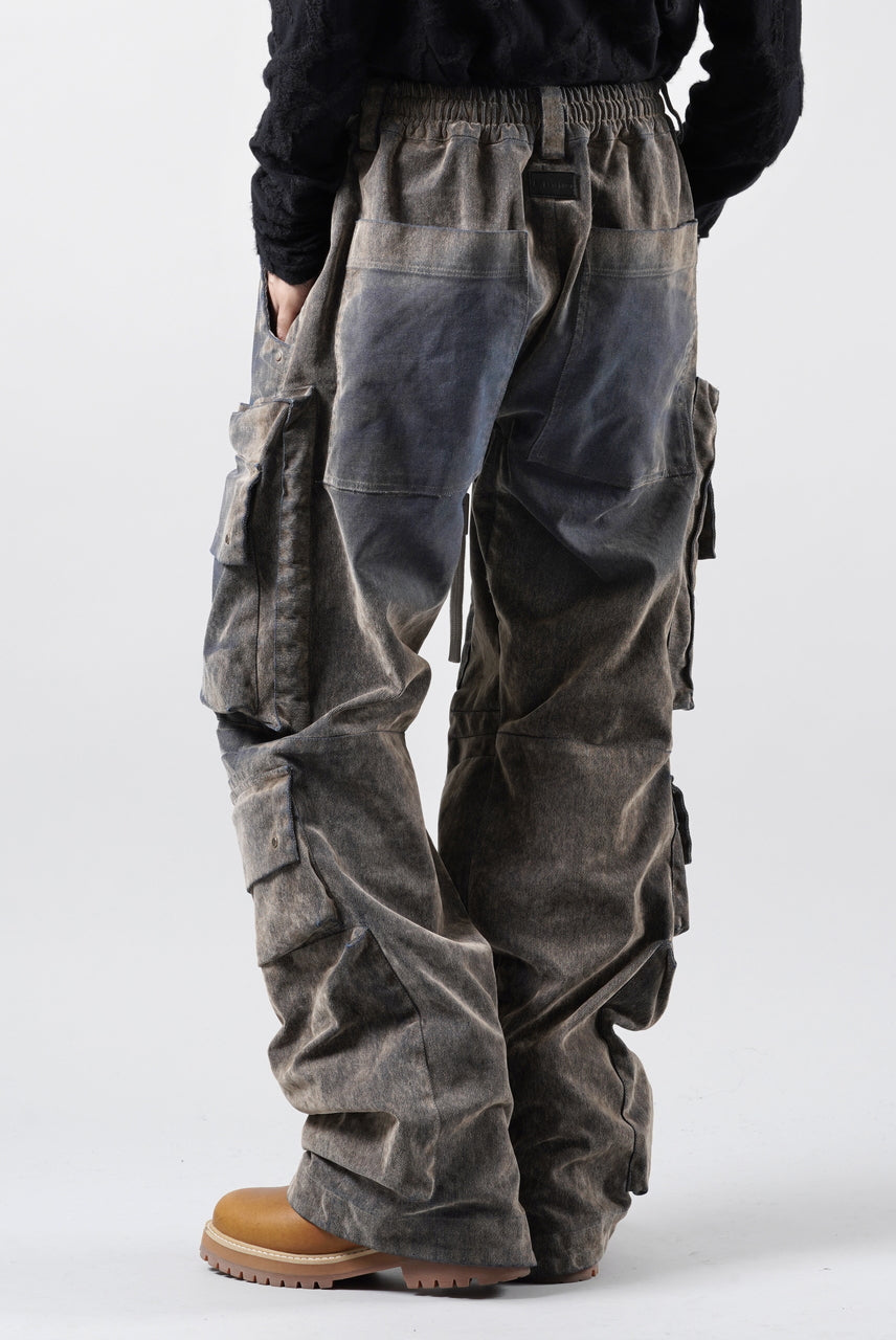 画像をギャラリービューアに読み込む, A.F ARTEFACT MULTI CARGO POCKET PANTS / ENZYME WASHED DENIM (BEIGE)