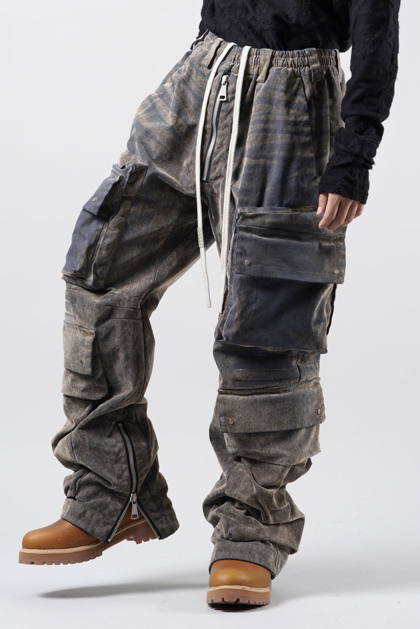 画像をギャラリービューアに読み込む, A.F ARTEFACT MULTI CARGO POCKET PANTS / ENZYME WASHED DENIM (BEIGE)