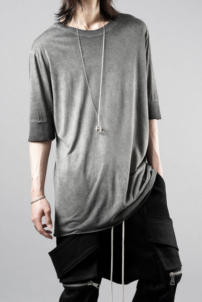 thom/krom ROUND NECK T-SHIRT / SLIM FIT (COLD DYE GREY)