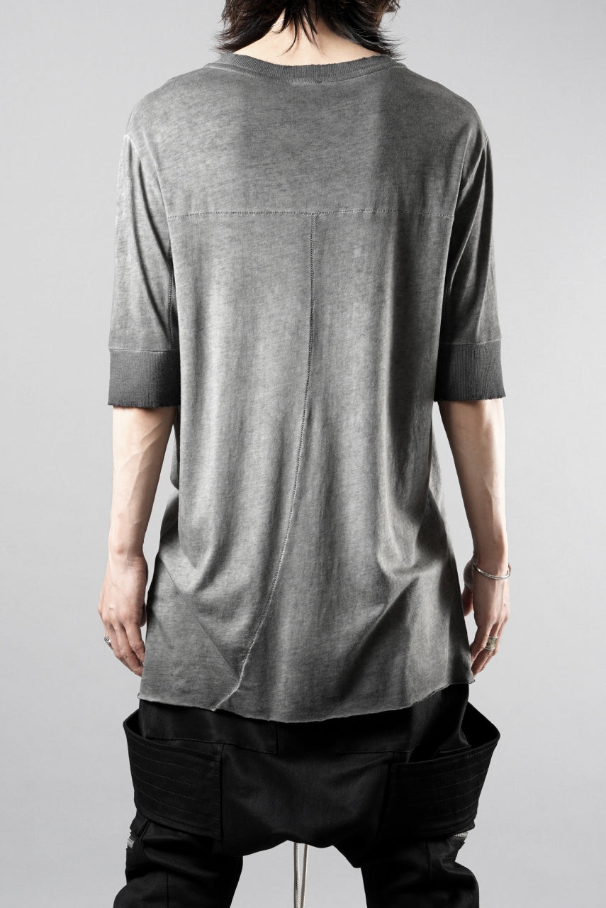thom/krom ROUND NECK T-SHIRT / SLIM FIT (COLD DYE GREY)の商品