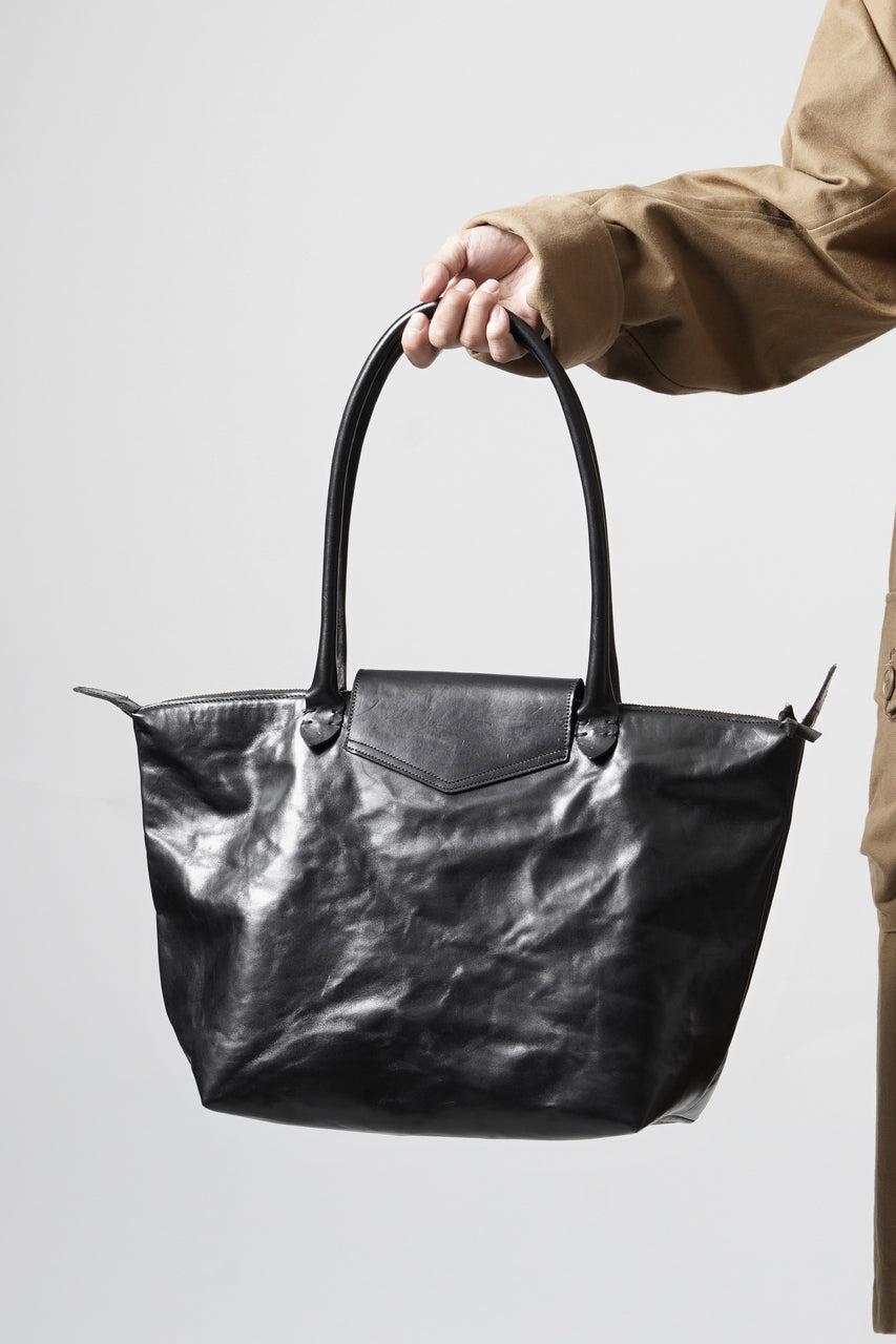 画像をギャラリービューアに読み込む, A TENTATIVE ATELIER exclusive V.De Sica TRAVEL TOTE BAG / VACHETTA HORSE LEATHER (BLACK)