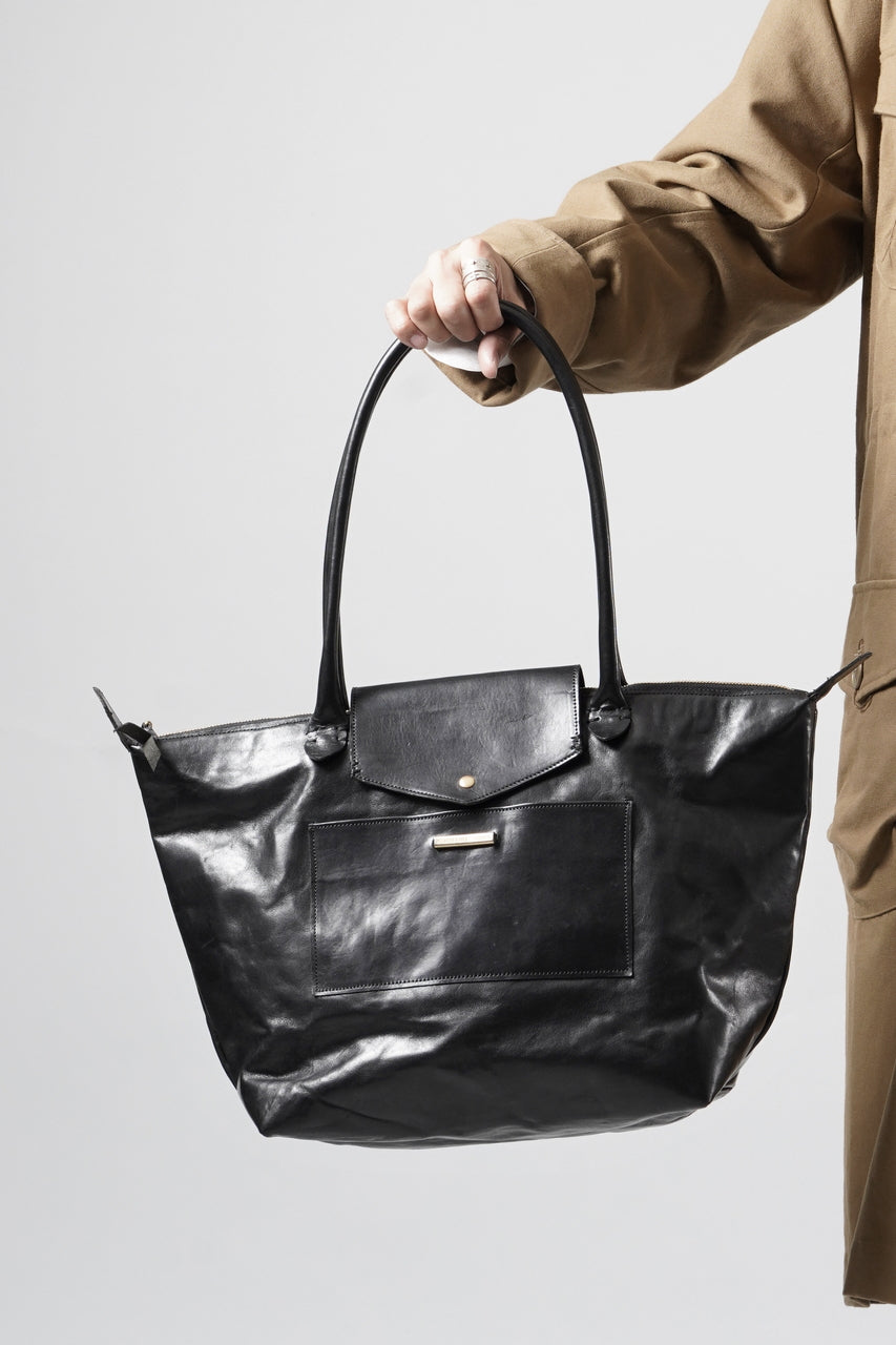 画像をギャラリービューアに読み込む, A TENTATIVE ATELIER exclusive V.De Sica TRAVEL TOTE BAG / VACHETTA HORSE LEATHER (BLACK)