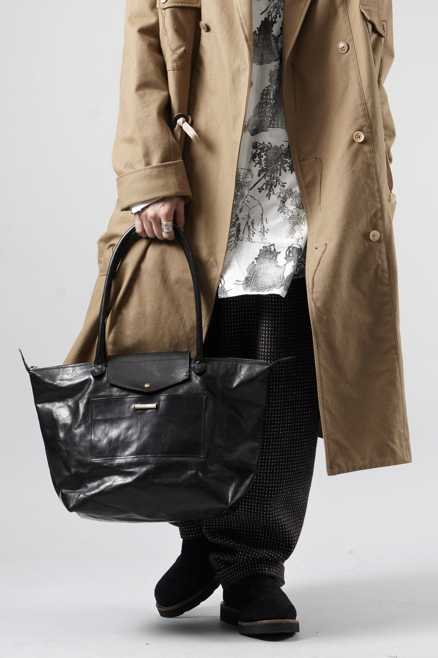 画像をギャラリービューアに読み込む, A TENTATIVE ATELIER exclusive V.De Sica TRAVEL TOTE BAG / VACHETTA HORSE LEATHER (BLACK)