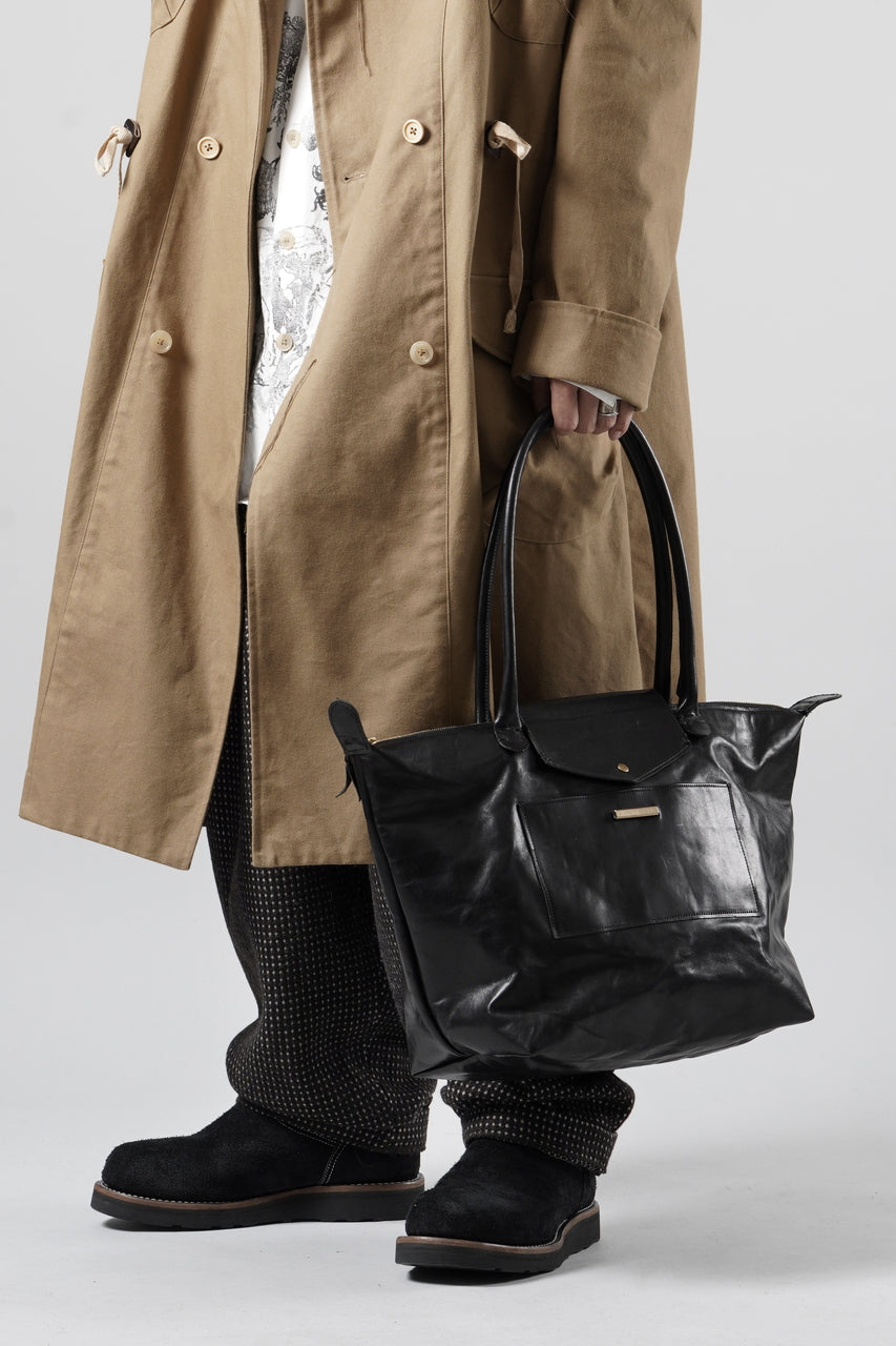 画像をギャラリービューアに読み込む, A TENTATIVE ATELIER exclusive V.De Sica TRAVEL TOTE BAG / VACHETTA HORSE LEATHER (BLACK)