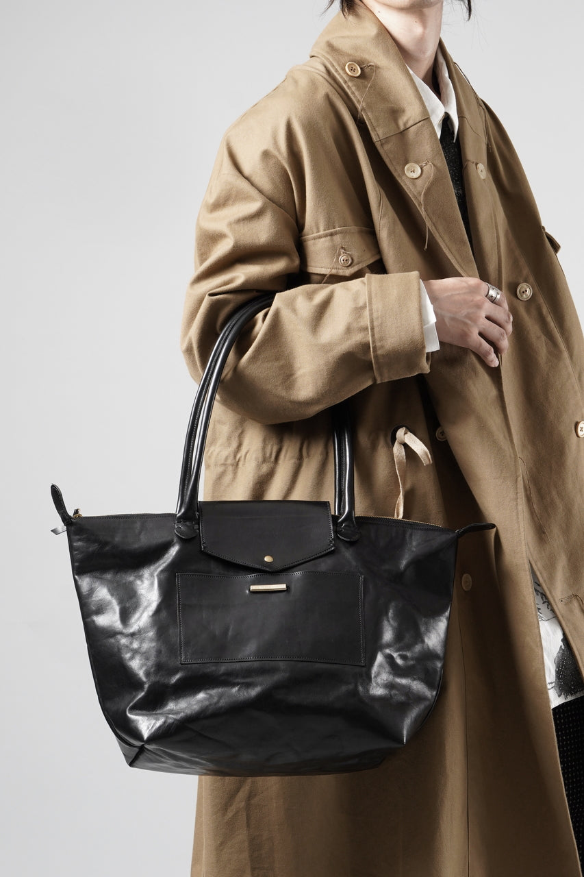 画像をギャラリービューアに読み込む, A TENTATIVE ATELIER exclusive V.De Sica TRAVEL TOTE BAG / VACHETTA HORSE LEATHER (BLACK)