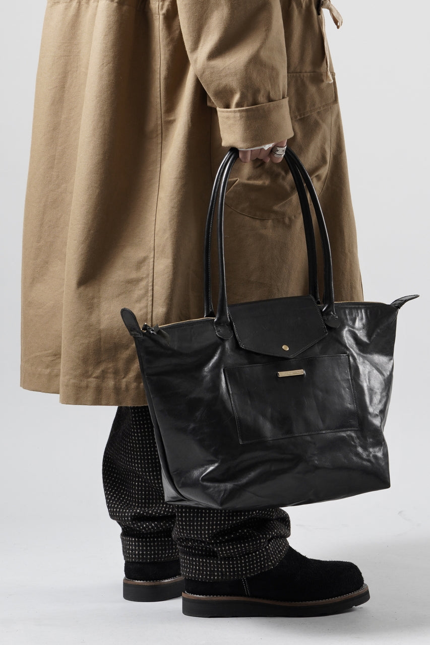 画像をギャラリービューアに読み込む, A TENTATIVE ATELIER exclusive V.De Sica TRAVEL TOTE BAG / VACHETTA HORSE LEATHER (BLACK)