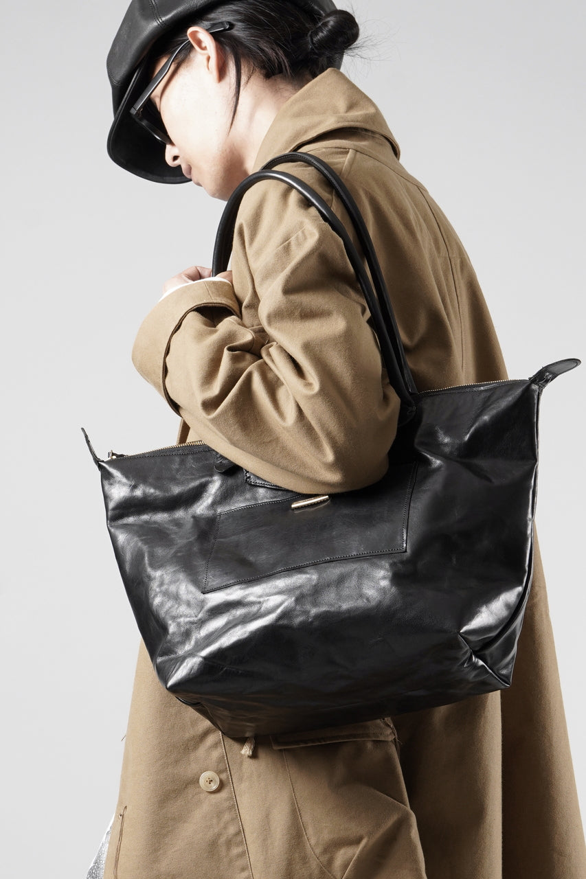 画像をギャラリービューアに読み込む, A TENTATIVE ATELIER exclusive V.De Sica TRAVEL TOTE BAG / VACHETTA HORSE LEATHER (BLACK)