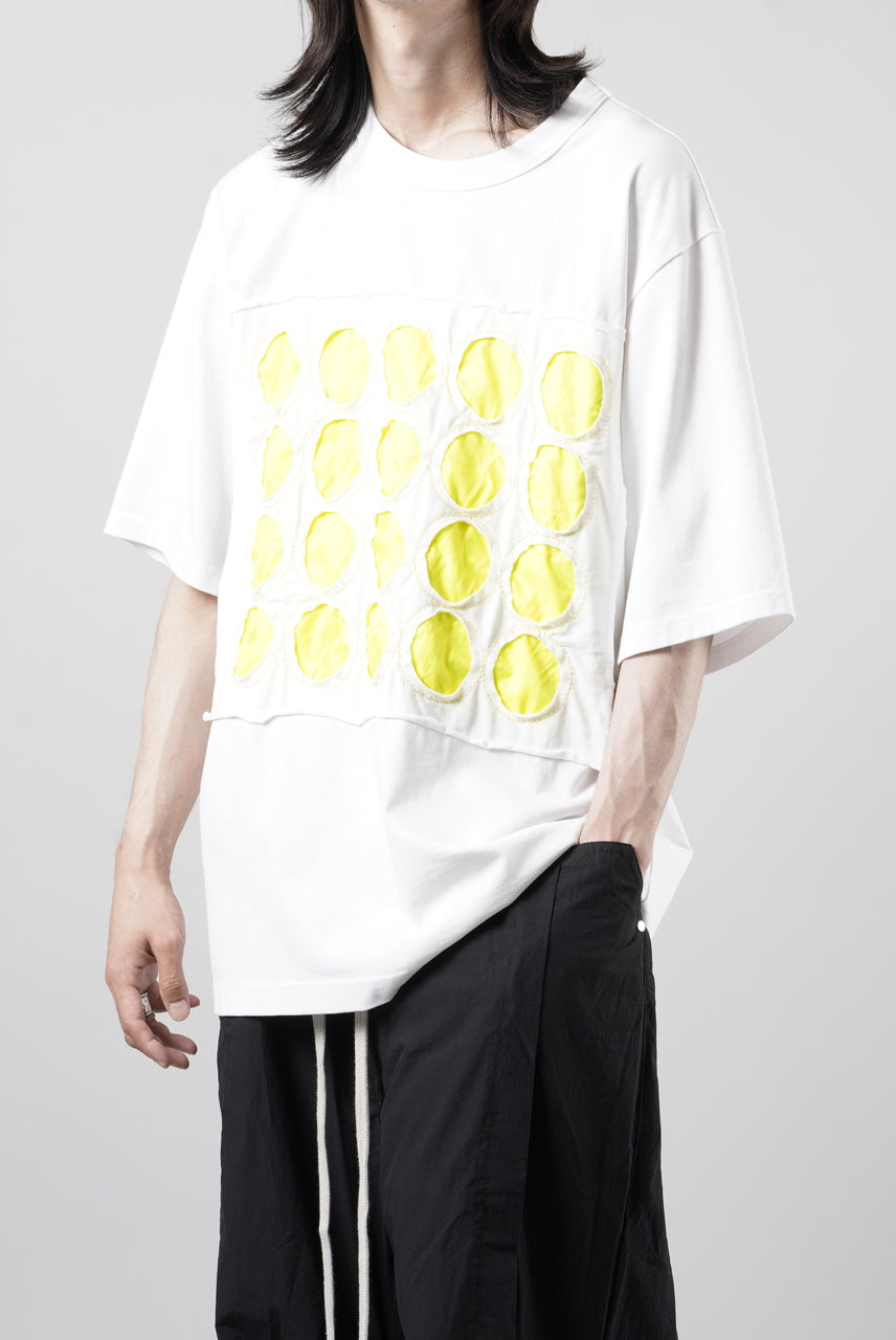 画像をギャラリービューアに読み込む, OBLADI CIRCLE CUT WHITE-YELLOW T-SHIRT (WHITE)